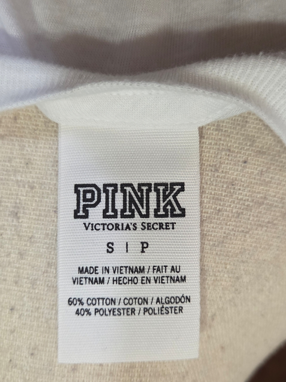 Victoria's Secret PINK White Clothing Tag - Logo Label - Picture 4 of 4